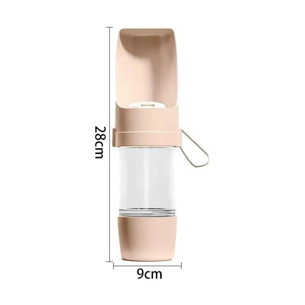 Portable Dog Cat Water Bottle with Storage Food